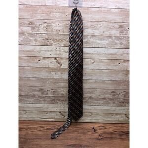 Michael Kors Tie Mens 59in Blue Gold Silver Black Geometric Business Cocktail Pa